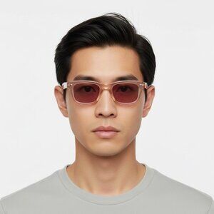 New Garrett Leight GROVE SUN Bordeaux Rectangular Sunglasses 2143 BRE/BOR 48  Me